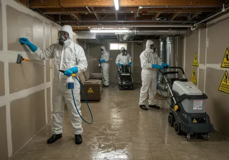 Basement Moisture Removal and Structural Drying process in Todd County, SD